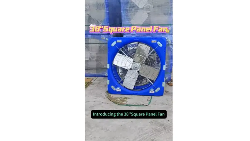 Video de muestra del ventilador de panel cuadrado de 38 pulgadas Fan1